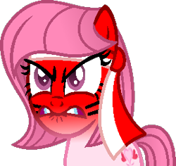 Size: 269x254 | Tagged: safe, oc, oc:annisa trihapsari, earth pony, pony, angry, digital art, female, poland, tail