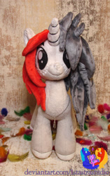 Size: 1757x2791 | Tagged: safe, artist:1stastrastudio, derpibooru import, oc, oc:penny inkwell, pony, unicorn, female, irl, mare, photo, plushie, solo