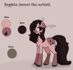 Size: 1950x1870 | Tagged: safe, artist:_alixxie_, derpibooru import, oc, oc:sophia, earth pony, pony, ears, female, floppy ears, horns, mare, reference sheet, simple background, solo, transparent background