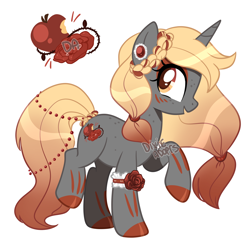 Size: 2000x1917 | Tagged: safe, artist:dixieadopts, derpibooru import, oc, oc only, oc:forbidden apple, pony, unicorn, female, mare, simple background, solo, transparent background