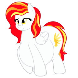 Size: 3000x3000 | Tagged: safe, artist:worstsousaphonehorse, derpibooru import, oc, oc only, oc:diamond sun, pegasus, pony, belly, big belly, butt, fat, female, huge belly, large butt, simple background, solo, transparent background, vector