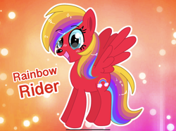 Size: 2732x2048 | Tagged: safe, artist:mlpcartel, derpibooru import, oc, oc only, oc:rainbow rider, pegasus, pony, fanart, female, mare, solo