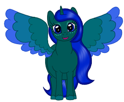 Size: 1029x848 | Tagged: artist needed, safe, derpibooru import, oc, oc only, oc:dusklight blossom, alicorn, pony, alicorn oc, fat, horn, simple background, solo, spread wings, transparent background, wings