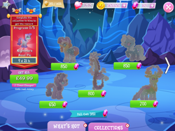 Size: 2048x1536 | Tagged: safe, derpibooru import, discord, maud pie, starlight glimmer, sunburst, thorax, trixie, changedling, changeling, draconequus, earth pony, pony, unicorn, coin, collection, costs real money, english, female, gameloft, gem, glasses, group, horn, horns, male, mare, mobile game, my little pony: magic princess, nightmare creature, nightmare forces, numbers, official, stallion, text, timer