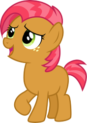 Size: 3000x4234 | Tagged: artist needed, source needed, safe, derpibooru import, babs seed, earth pony, pony, female, filly, foal, simple background, smiling, solo, transparent background, vector