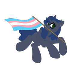 Size: 3000x3000 | Tagged: safe, artist:xcinnamon-twistx, derpibooru import, oc, oc only, oc:trixie(truetrixie), alicorn, commission, ear piercing, earring, glasses, jewelry, piercing, pride, pride flag, simple background, transgender, transgender pride flag, transparent background, ych example, your character here