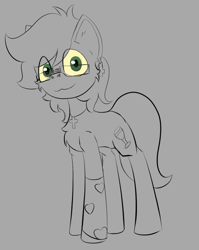 Size: 667x839 | Tagged: safe, artist:cotarsis, derpibooru import, oc, pony, glasses, looking at you, sketch, solo