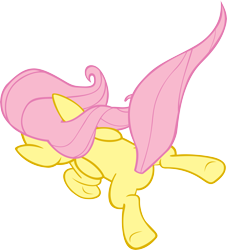 Size: 4530x5000 | Tagged: safe, artist:fabulouspony, derpibooru import, fluttershy, pegasus, pony, dragonshy, absurd resolution, animation error, back, falling, simple background, solo, transparent background, vector