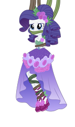 Size: 1149x1936 | Tagged: safe, artist:splendidbondage, derpibooru import, rarity, human, equestria girls, legend of everfree, bondage, bound and gagged, femsub, gag, rarisub, simple background, solo, submissive, transparent background, vine, vine bondage