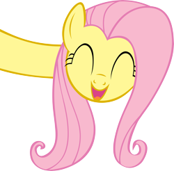 Size: 5000x4917 | Tagged: safe, artist:fabulouspony, derpibooru import, fluttershy, pegasus, pony, the ticket master, ^^, absurd resolution, cute, eyes closed, long neck, necc, open mouth, open smile, shyabetes, sideways, simple background, smiling, solo, transparent background, vector