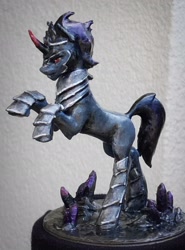 Size: 1516x2048 | Tagged: safe, artist:kreativpony, derpibooru import, king sombra, customized toy, figure, figurine, irl, kreativpony, photo, statue, toy