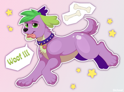 Size: 3500x2591 | Tagged: safe, artist:shchavel, derpibooru import, spike, dog, equestria girls 10th anniversary, better together, equestria girls, smiling, spike the dog