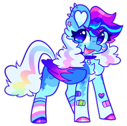 Size: 1888x1875 | Tagged: safe, artist:moccabliss, derpibooru import, oc, pegasus, pony, bisexual pride flag, female, mare, pride, pride flag, simple background, solo, transgender pride flag, transparent background