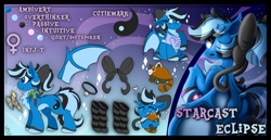 Size: 3100x1600 | Tagged: safe, artist:starcasteclipse, derpibooru import, oc, oc only, oc:starcast, bat pony, bird, pony, female, mare, plushie, reference sheet