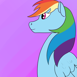 Size: 1000x1000 | Tagged: safe, artist:saintgryphonii, derpibooru import, rainbow dash, pegasus, pony, gradient background, solo