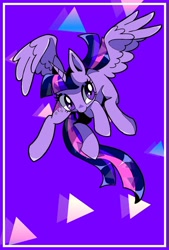 Size: 1181x1748 | Tagged: safe, artist:stacy_165cut, derpibooru import, twilight sparkle, twilight sparkle (alicorn), alicorn, pony, female, flying, mare, solo, spread wings, wings