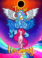 Size: 6400x8952 | Tagged: safe, artist:facadeart, derpibooru import, pinkie pie, princess celestia, princess luna, alicorn, earth pony, pony, fanfic, fanfic art, fanfic cover, trio