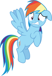 Size: 3000x4389 | Tagged: safe, artist:cloudy glow, derpibooru import, rainbow dash, grannies gone wild, .ai available, ears, floppy ears, simple background, solo, transparent background, vector, wince