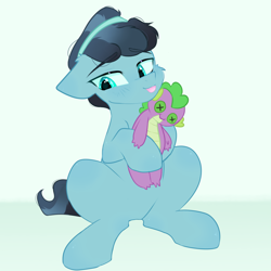 Size: 2000x2000 | Tagged: safe, artist:thieftea, derpibooru import, spike, thorax, pony, :p, crystal hoof, disguise, disguised changeling, plushie, solo, tongue, tongue out, two toned mane