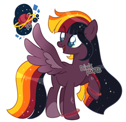 Size: 2000x1947 | Tagged: safe, artist:dixieadopts, derpibooru import, oc, oc only, oc:astral nebula, pegasus, pony, female, mare, offspring, parent:sunburst, parent:twilight sparkle, parents:twiburst, simple background, solo, transparent background