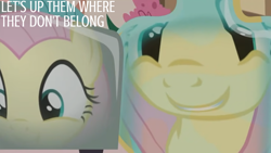 Size: 2000x1125 | Tagged: safe, derpibooru import, edit, edited screencap, editor:quoterific, screencap, fluttershy, discordant harmony, solo