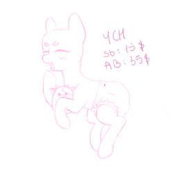 Size: 1000x1000 | Tagged: safe, derpibooru import, oc, pony, advertisement, blushing, commission, diaper, diaper fetish, fetish, plushie, solo, ych example, ych sketch, your character here