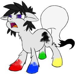 Size: 684x660 | Tagged: safe, artist:sophor, derpibooru import, oc, oc:pallet brush, earth pony, pony, d:<, simple background, solo, transparent background