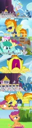 Size: 1920x7560 | Tagged: safe, derpibooru import, rainbow dash, scootaloo, soarin', spitfire, pegasus, parental glideance, the washouts (episode), caption, image macro, reference, text, the super mario bros. movie