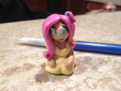 Size: 3264x2448 | Tagged: safe, artist:chemistrykat, derpibooru import, fluttershy, human, clay, cute, humanized, mechanical pencil, photo, smiling, solo