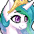 Size: 50x50 | Tagged: safe, artist:doekitty, derpibooru import, part of a set, princess celestia, alicorn, pony, animated, bust, crown, eyebrows, eyebrows visible through hair, female, gif, icon, jewelry, looking at you, mare, pixel art, regalia, simple background, smiling, smiling at you, solo, transparent background
