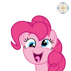 Size: 2000x2000 | Tagged: safe, artist:r4hucksake, derpibooru import, pinkie pie, pony, base used, simple background, solo, transparent background