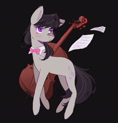 Size: 1978x2048 | Tagged: safe, artist:cerealcowboy1, derpibooru import, octavia melody, earth pony, pony, bowtie, simple background, solo