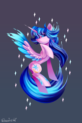 Size: 3000x4500 | Tagged: safe, artist:neonishe, derpibooru import, oc, oc:neon star, alicorn, pony, colored wings, cute, female, solo, wings