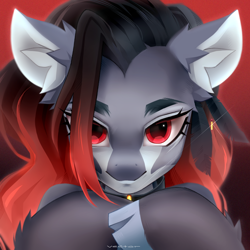 Size: 1500x1500 | Tagged: safe, artist:zlatavector, derpibooru import, oc, oc only, oc:raven, pegasus, pony, commission, female, icon, looking at you, mare, pegasus oc, solo