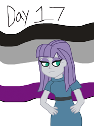 Size: 3000x4030 | Tagged: safe, artist:ktd1993, derpibooru import, maud pie, equestria girls, asexual pride flag, pride, pride flag, simple background, solo, transparent background