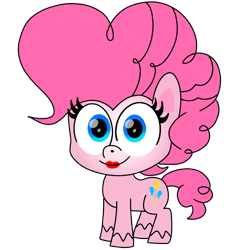 Size: 1280x1280 | Tagged: safe, artist:fanvideogames, derpibooru import, pinkie pie, earth pony, pony, g4.5, my little pony: pony life, female, lipstick, makeup, mare, simple background, solo, transparent background