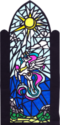 Size: 1686x3499 | Tagged: safe, alternate version, artist:malte279, derpibooru import, part of a set, princess celestia, alicorn, cardboard, craft, stained glass, transparent paper