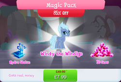 Size: 1268x858 | Tagged: safe, derpibooru import, idw, hydra, windigo, bundle, costs real money, english, female, gameloft, gem, idw showified, mare, mobile game, multiple heads, my little pony: magic princess, numbers, official, sale, solo, statue, suspiciously specific denial, text, unshorn fetlocks, windy the windigo
