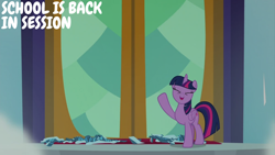 Size: 2000x1125 | Tagged: safe, derpibooru import, edit, edited screencap, editor:quoterific, screencap, twilight sparkle, twilight sparkle (alicorn), alicorn, school daze, school of friendship, solo