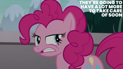 Size: 2000x1125 | Tagged: safe, derpibooru import, edit, edited screencap, editor:quoterific, screencap, pinkie pie, the one where pinkie pie knows, solo