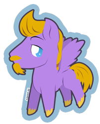 Size: 626x775 | Tagged: safe, artist:jitterbug-cafe, derpibooru import, oc, oc only, oc:purple haze, pegasus, pony, chibi, male, simple background, solo, stallion, transparent background