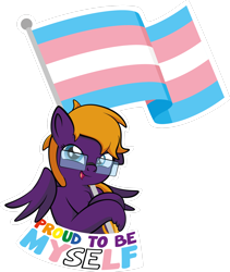 Size: 1920x2277 | Tagged: safe, artist:alexdti, derpibooru import, oc, oc only, oc:purple creativity, pegasus, pony, pride, pride flag, simple background, solo, transgender pride flag, transparent background