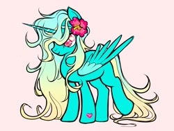 Size: 1968x1485 | Tagged: safe, artist:digidollzz, derpibooru import, oc, oc only, alicorn, pony, flower, simple background, solo, white background