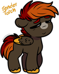 Size: 1213x1518 | Tagged: safe, artist:sexygoatgod, derpibooru import, oc, oc only, oc:tender torch, pegasus, pony, adoptable, chibi, male, sale, simple background, solo, transparent background