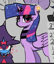 Size: 1019x1199 | Tagged: safe, artist:ponconcarnal, derpibooru import, twilight sparkle, twilight sparkle (alicorn), alicorn, pony, goth, looking at you, makeup, solo