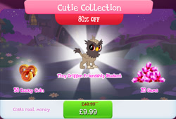 Size: 1270x861 | Tagged: safe, derpibooru import, griffon, background griffon, bundle, chickub, costs real money, english, folded wings, gameloft, garrick, gem, male, mobile game, my little pony: magic princess, numbers, official, sale, solo, text, wings