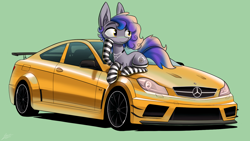 Size: 1920x1080 | Tagged: safe, artist:dori-to, derpibooru import, oc, oc only, earth pony, pony, car, mercedes-benz, solo