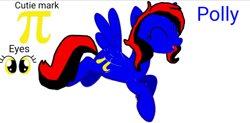 Size: 924x455 | Tagged: safe, derpibooru import, oc, oc only, oc:polly, alicorn, pony, base used, blue coat, flying, golden eyes, happy, polyamory pride flag, pride, pride flag, simple background, solo, tail, text, two toned hair, two toned tail, white background