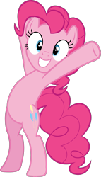 Size: 2275x3990 | Tagged: safe, derpibooru import, pinkie pie, earth pony, pony, g4, .svg available, bipedal, female, mare, official, simple background, solo, stock vector, svg, transparent background, vector