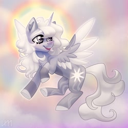 Size: 3000x3000 | Tagged: safe, artist:irinamar, derpibooru import, oc, oc only, alicorn, pony, alicorn oc, colored wings, horn, solo, two toned wings, wings